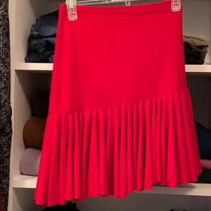 This perfect red mini skirt